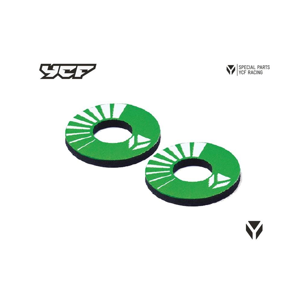 Koblížky na gripy zelené pitbike YCF