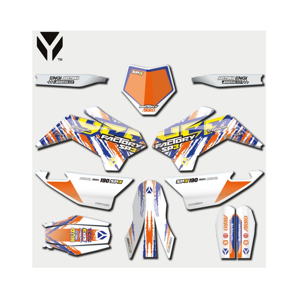 Sada polepů pibike YCF FACTORY SP3 190-2020