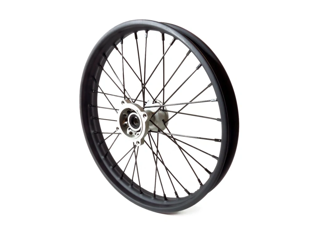 pitbike přední kolo 17palců, černé dráty Stomp, WPB