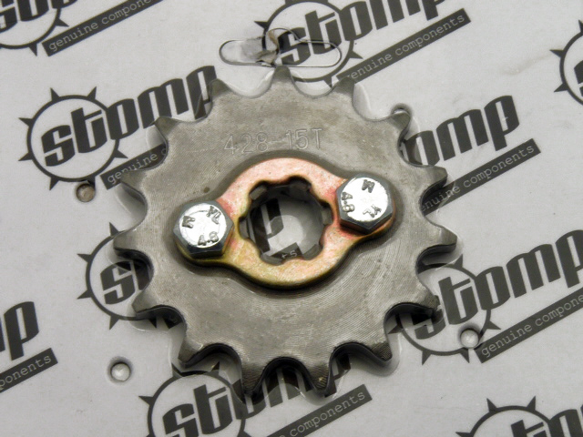 pitbike řetězové kolečko 428/15 na hřídel 17 mm, Stomp, DemonX, WPB