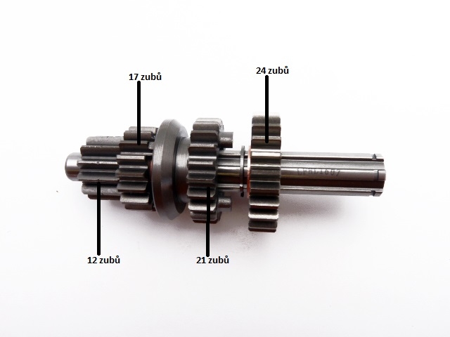 převodovka – hlavní hřídel pro motor Stomp Lifan 110