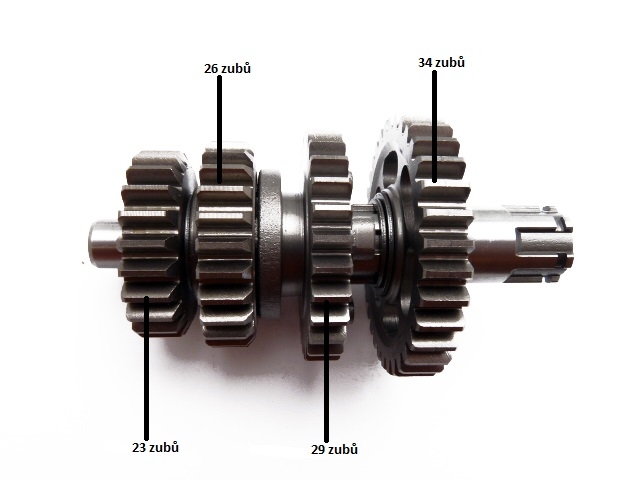 převodovka – proti hřídel pro motor Stomp Lifan 110