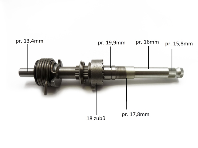 startovací hřídel pro motor Zongshen 190