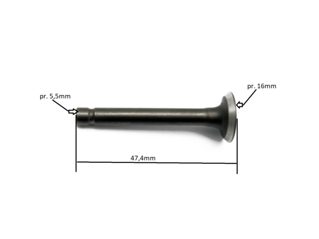 pitbike výfukový ventil motoru pro Minipit 65