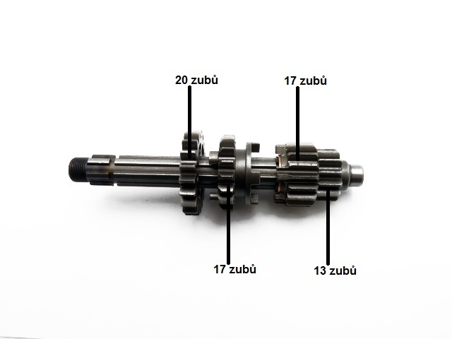 převodovka hlavní hřídel pro motor Stomp Zongshen 155