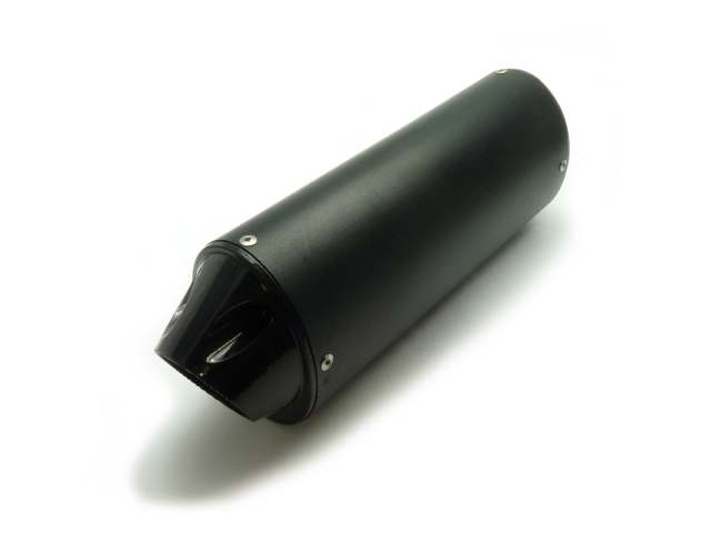 pitbike koncovka výfuku oválná 38 mm, černá bez loga