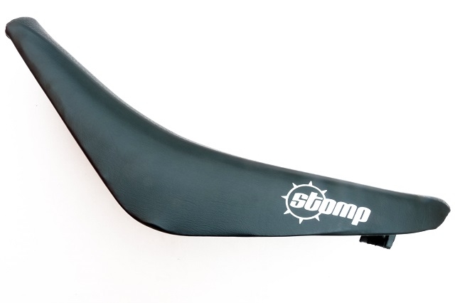 pitbike sedlo CRF50 nízké černé s logem Stomp, Stomp, DemonX