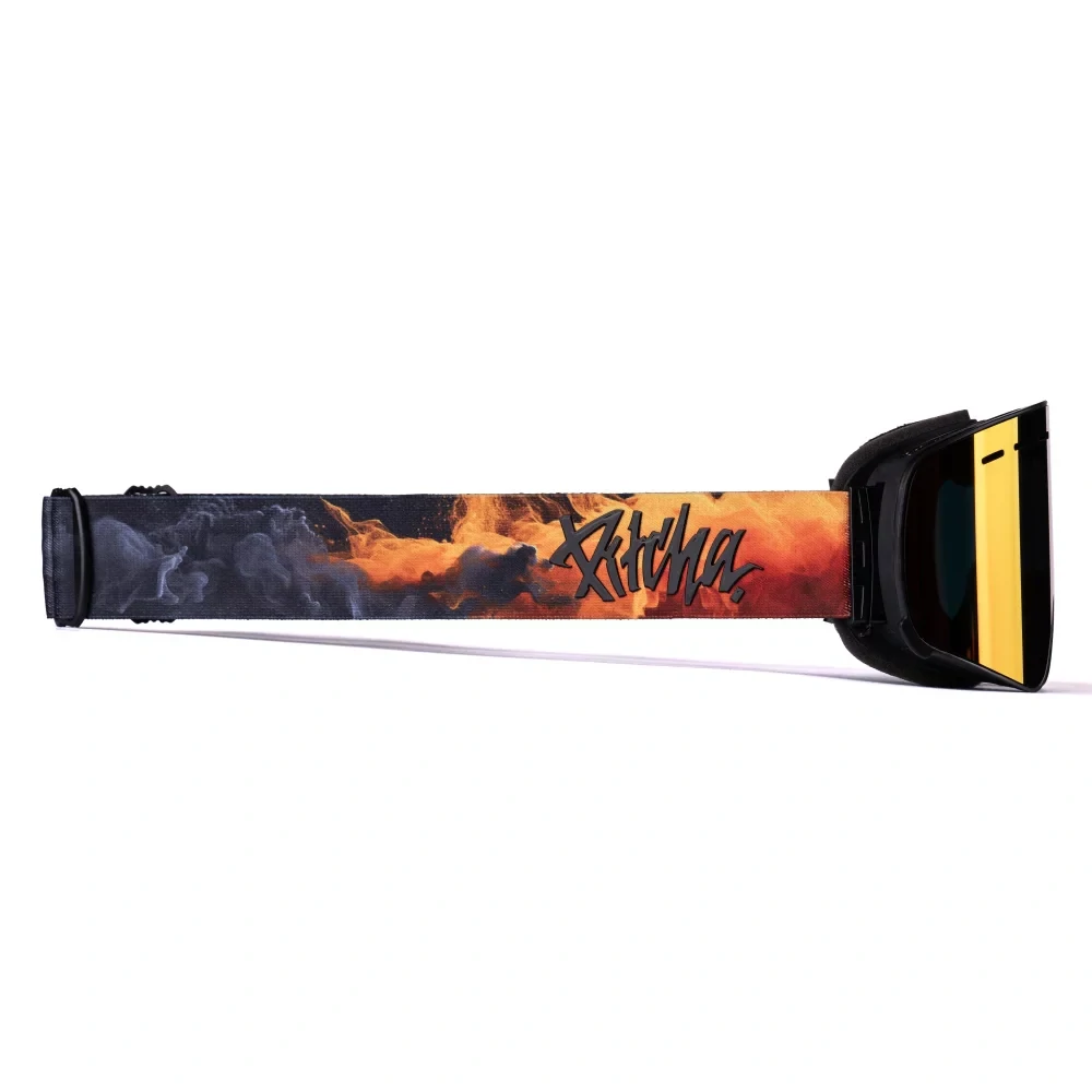 lyžařské brýle Pitcha XC3 fire orange / full revo red