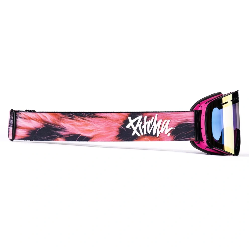 lyžařské brýle Pitcha XC3 leopard pink / clear pink mirrored