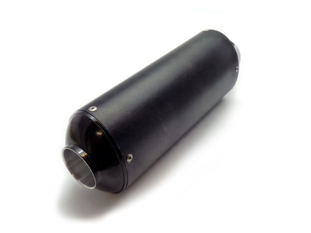 pitbike koncovka výfuku oválná 38 mm, černá bez loga