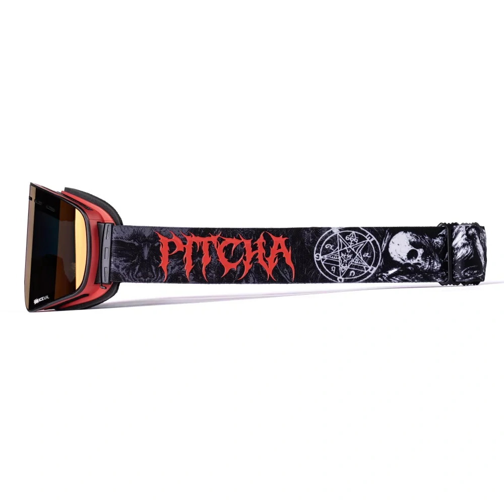 lyžařské brýle Pitcha XC3 satanist / full revo red