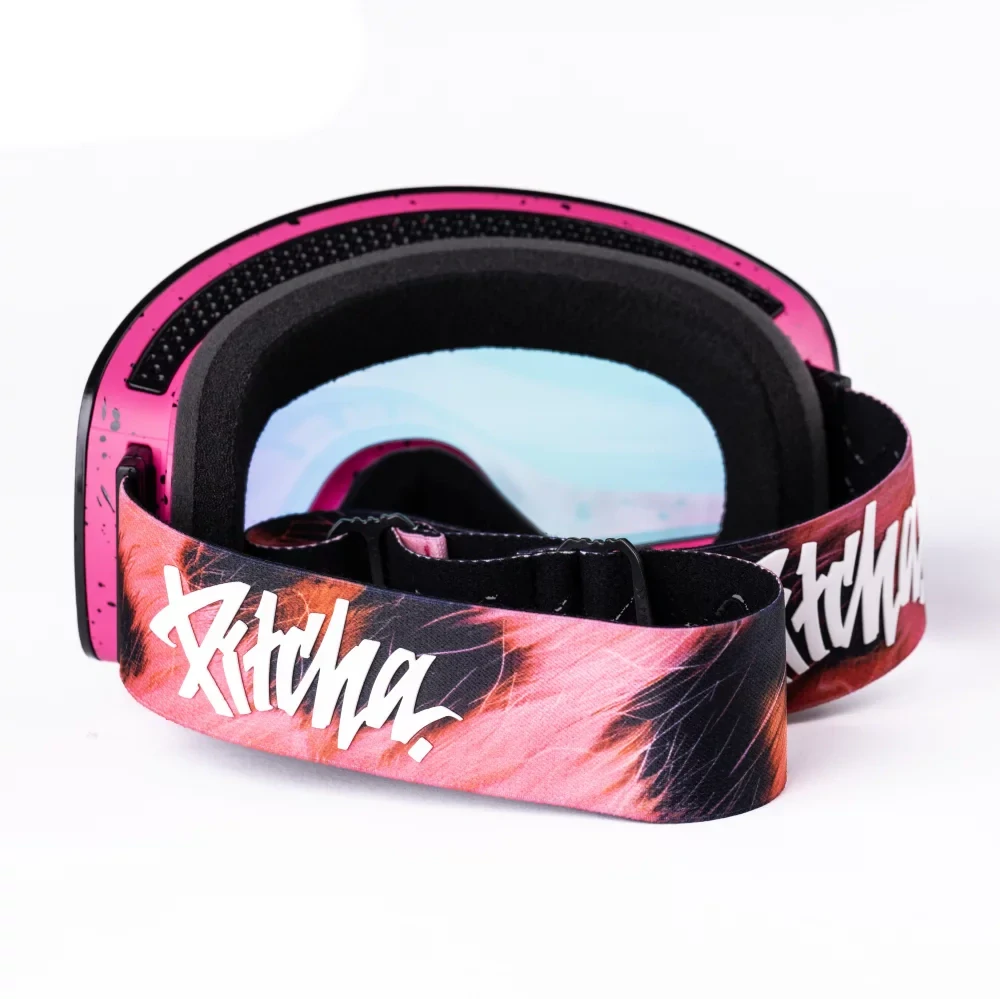 lyžařské brýle Pitcha XC3 leopard pink / clear pink mirrored