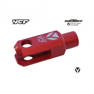 CNC klema zadní brzdové pumpy závit M6 eloxovaná červená Pitbike YCF