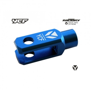 CNC klema zadní brzdové pumpy závit M8 eloxovaná modrá Pitbike YCF