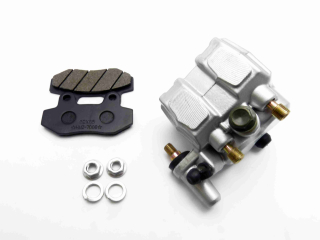 pitbike přední dvoupístkový brzdový třmen Stomp,DemonX, WPB, stříbrný