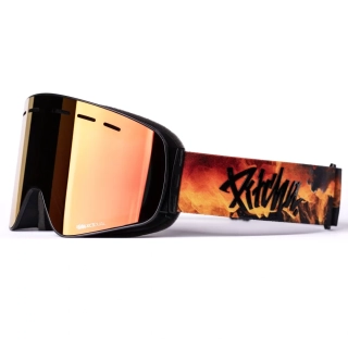 lyžařské brýle Pitcha XC3 fire orange / full revo red